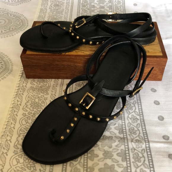 Burberry Masefield Studded Sandals Black 36 US6 - Picture 4 of 4